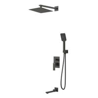 Душевая система скрытого монтажа Grossman Style черный матовый,1 место арт-501.K35.05.210 — фото 1, Встраиваемые душевые комплекты