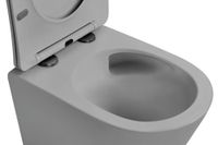 Унитаз ABBER Bequem подвесной серый матовый, безободковый, смыв торнадо арт-AC1102TMG — фото 13, Подвесные унитазы