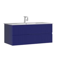 Тумба с раковиной ORKA Moonlight 120 подвесная, синий матовый 5001504 — фото 6, Тумбы с раковиной