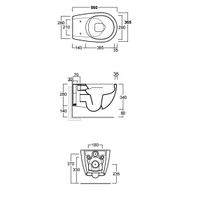 Унитаз SIMAS VIGNONI подвесной безободковый с сиденьем с микролифтом цвет черный глянцевый VI18/F85.NE+VI004.NE VI18/F85.NE+VI004.NE — фото 2, Подвесные унитазы
