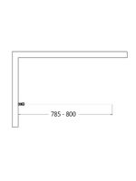 Шторка на ванну 900*1400мм., стекло 6мм, цвет профиля матовый черный. Декоративная линия по периметру. арт-AQM2859-9-L — фото 4, Неподвижные шторки для ванной