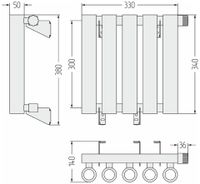 Товар: Отопительный радиатор Сунержа Кумир-0 EU50 правый 300х330 5 секций Матовый белый арт-30-0351-3005 - фото 5 Отопительный радиатор Сунержа Кумир-0 EU50 правый 300х330 5 секций Матовый белый арт-30-0351-3005 — фото 5, Радиаторы отопления