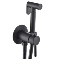 Гигиенический душ со смесителем встраиваемый ESKO SMH01Black, черный — фото 1, Гигиенические души