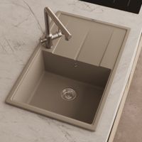 Кухонная мойка ABBER Quarz песочный арт-AQ2904S — фото 2, Кухонные мойки