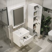 Тумба подвесная "ВИСТА-75 см" с 2-я ящ. белый глянец (ум. Alice-75) 107559 — фото 3, Комоды и тумбы для ванной комнаты