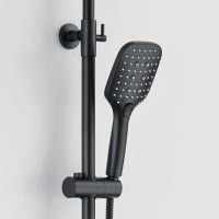 BOND Душевая стойка с термостатом, тропическим душем и смесителем с изливом арт-B07-9488 — фото 5, Душевые стойки