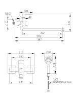 Agger Zest смеситель для ванны однорычажный универсальный с душевым набором, никель матовый арт-A0722233 — фото 1, Смеситель для ванны