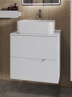 Orange Line тумба с раковиной подвесная 60 см, белый арт-Li-60TuwMDF+B02-460W — фото 1, Тумбы с раковиной