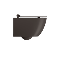 унитаз подвесной PURA безободковый с водоворотной системой смыва Swirlflush фаянсовый коричневый матовый арт-881616 — фото 1, Подвесные унитазы