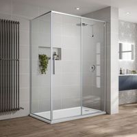 Душевой уголок Slim-U VSR-2SU9012CL, 1200*900, хром, стекло прозрачное — фото 3, Прямоугольные душевые уголки