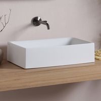 Раковина Scarabeo SKINNY накладная без перелива без отверстий цвет белый арт-5414 — фото 4, Раковины накладные