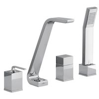 Смеситель на борт ванны Webert Wolo WO850701015, хром — фото 1, Смесители на борт ванны