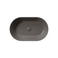 раковина накладная KUBE X 60x37 без перелива коричневый матовый арт-945816 — фото 1, Раковины накладные