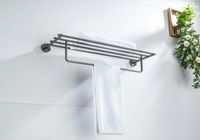 БЕТТА полка для полотенец, оружейная сталь арт-AQ4615BGM — фото 3, Полки для полотенец