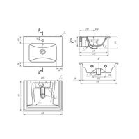 раковина 608х470х175 Эйфория-60 — фото 1, Раковины