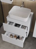 Orange Line Li-60TuwMDF+B05-500W тумба с раковиной подвесная 60 см, белый Li-60TuwMDF+B05-500W — фото 6, Тумбы с раковиной