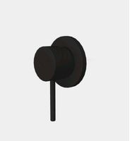 Смеситель для душа, Fima Carlo Frattini, Spillo Up, тип открывания воды-однорычажный, тип регулирования воды-керамический картридж, монтаж-настенный встраиваемый, отверстия для монтажа-1, металлическая пластина, внутренняя часть-необходимо заказать, цвет-черный матовый (Matt Black, Nero Opaco) арт-F3033N1NS — фото 1, Смеситель для душа