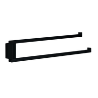 Полотенцедержатель COLOMBO DESIGN MINI Q двойной цвет черный матовый арт-B5012.NM — фото 3, Полотенцедержатели