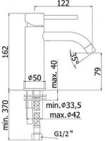 Смеситель для раковины Paffoni Light LIG071NKNSP никель черный брашированный — фото 1, Смесители для раковины