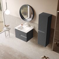 Тумба с раковиной ORKA Moonlight 70 подвесная, антрацит матовый арт-5003439 — фото 3, Тумбы с раковиной