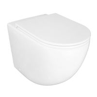 Унитаз приставной Azario Grado 365х570х410 безободковый, смыв "Торнадо", в комплекте с быстросъемным сидением микролифт арт-AZ-2141D-UQ1 — фото 1, Приставные унитазы