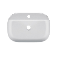 Раковина Scarabeo GLAM накладная без перелива с одним отверстием цвет белый арт-1802 — фото 2, Раковины накладные