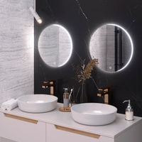 Зеркало с LED-подсветкой MILAN (40) круглое /AQUA DE MARCO MIL40 — фото 4, Зеркала в ванную комнату