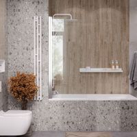 Шторка на ванну стеклянная Reflexion RX15070CCR-24 — фото 1, Шторки на ванну