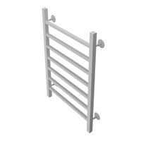 Полотенцесушитель водяной AZARIO ANCONA 500/800 квадрат, 7 секций, нижнее/диагональное подключение, 1/2", белый арт-AZ83914W — фото 2, Водяные полотенцесушители