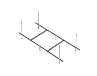 Сборный каркас к ванне Лугано 170/Либерти 170 (шпильки) KAR-0000058 — фото 2, Ванны и комплектующие