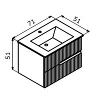 Товар: Тумба с раковиной ORKA Moonlight 70 подвесная, белый матовый 5001491 - фото 4 Тумба с раковиной ORKA Moonlight 70 подвесная, белый матовый 5001491 — фото 4, Тумбы с раковиной