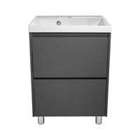 Товар: Тумба напольная "Борнео 70", 2 ящ., Люкс графит матовый, Стандарт 70 / Азур 70 SP-00001386 - фото 3 Тумба напольная "Борнео 70", 2 ящ., Люкс графит матовый, Стандарт 70 / Азур 70 SP-00001386 — фото 3, Тумбы под раковину