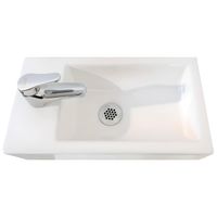 Раковина маленькая GS, 45x25x12 cm, отверстие слева. белая керамика арт-32266 — фото 11, Мини-раковины