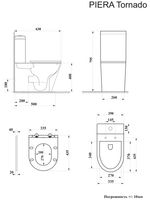 Унитаз PIERA Tornado напольный безободковый Ceruttispa CT10560 (630х350х795) Ceruttispa — фото 6, Напольные унитазы