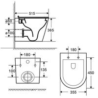 Унитаз подвесной Azario Teramo 355х515х365 смыв "Скрытое торнадо", безободковый, с быстросъемным сиденьем микролифт, черный матовый арт-AZ-0053-UQ3-MB — фото 10, Подвесные унитазы