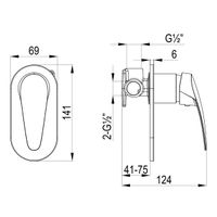 Смеситель Lemark Linara для душа, встраиваемый арт-LM0423C — фото 1, Смеситель для душа