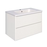 Тумба подвесная с умывальником PARMA 80 /белая/ AQUA DE MARCO 5080WPAR — фото 2, Тумбы с раковиной