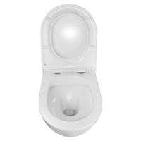 Унитаз подвесной PRO 370х490х360 безободковый, в комплекте с сидением микролифт арт-PRO-0001 — фото 3, Подвесные унитазы