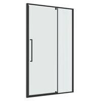 Дверь в нишу Niagara Nova NG-35-11AGR (110х195) распашная,графит,стекло прозрачное,1 место — фото 1, Распашные душевые двери