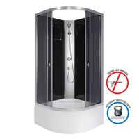 Душевая кабина Niagara Eco E90/40/TN/BK (90х90х195) высокий поддон(40см),стекло тонированное,4 места — фото 1, Душевые кабины