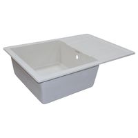 Кухонная мойка AZARIO Rio 750x505x185 искусственный мрамор, с "крылом", сифон в комплекте, цвет бежевый арт-CS00105226 — фото 1, Кухонные мойки