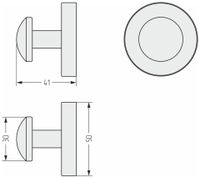 Вешалка Вешалка настенная Сунержа Сфера RAL 1018 Цинково-жёлтый арт-1018-3006-0000 — фото 1, Крючки для полотенец