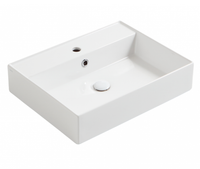 Раковина SIMAS AGILE подвесная или накладная с одним отверстием цвет белый AG61 — фото 1, Раковины накладные