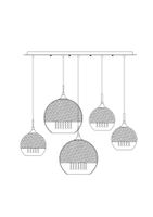 Подвесной светильник Maytoni P140-PL-170-5-G — фото 3, Подвесные светильники