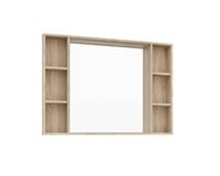 Зеркало "ФЛАЙ-100 см" универсальное дуб сонома 201001 — фото 1, Зеркала в ванную комнату