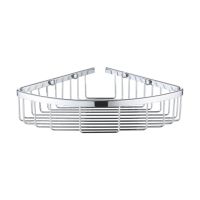 Полка металлическая угловая Rose RW11, хром — фото 1, Полки для ванной и душа