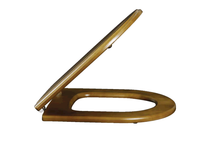 Сиденье для унитаза, Villeroy&Boch, Hommage, с крышкой, ширина, мм-370, глубина, мм-600, без плавного опускания, материал шарниров-нержавеющая сталь, цвет шарниров-сталь, без декора, материал сиденья-дерево, цвет-массив березы, тонированный под орех арт-9926K100 — фото 1, Сиденья для унитаза