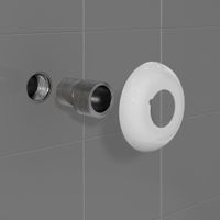 Эксцентрик с отражателем Отражатель Стилье d 60 с эксцентриком (G 1/2" НР х G 3/4" НР) Белый арт-12100-3400 — фото 1, Комплектующие для полотенцесушителей