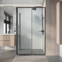 Душевое ограждение Niagara Nova NG-34-13AGR-A100GR-34 (130х100х195) ппрямоугольник,раздвижная,графит,стекло прозрачное,2 места — фото 4, Душевые уголки