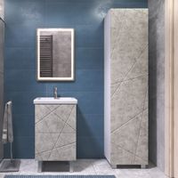 Тумба под раковину VIGO Geometry 2-50 напольная бетон (tn.bsf.GEO.FOS.50.2Y бетон) — фото 5, Тумбы под раковину